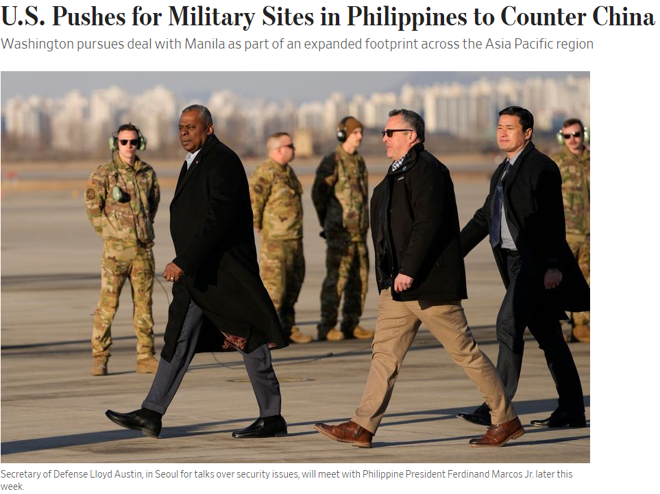 再要4个！美军希望菲律宾开放的军事基地，离台海更近