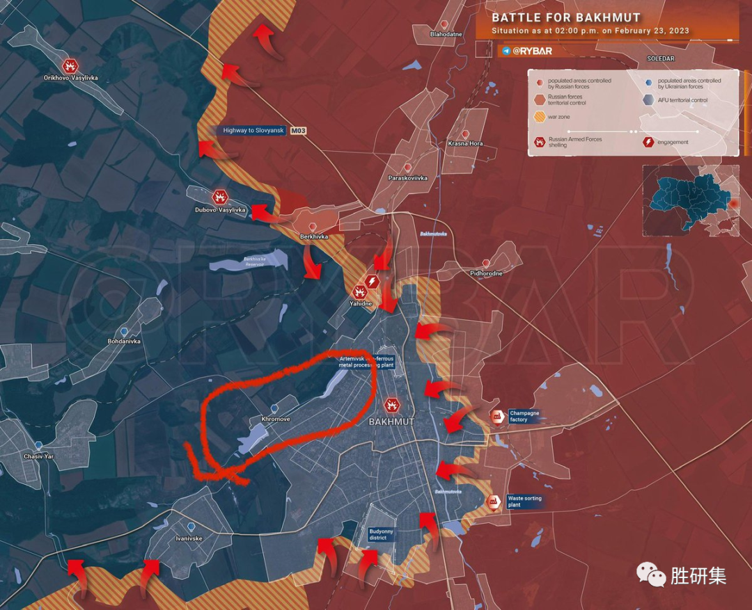 西郊决堤,巴赫穆特进入倒计时!