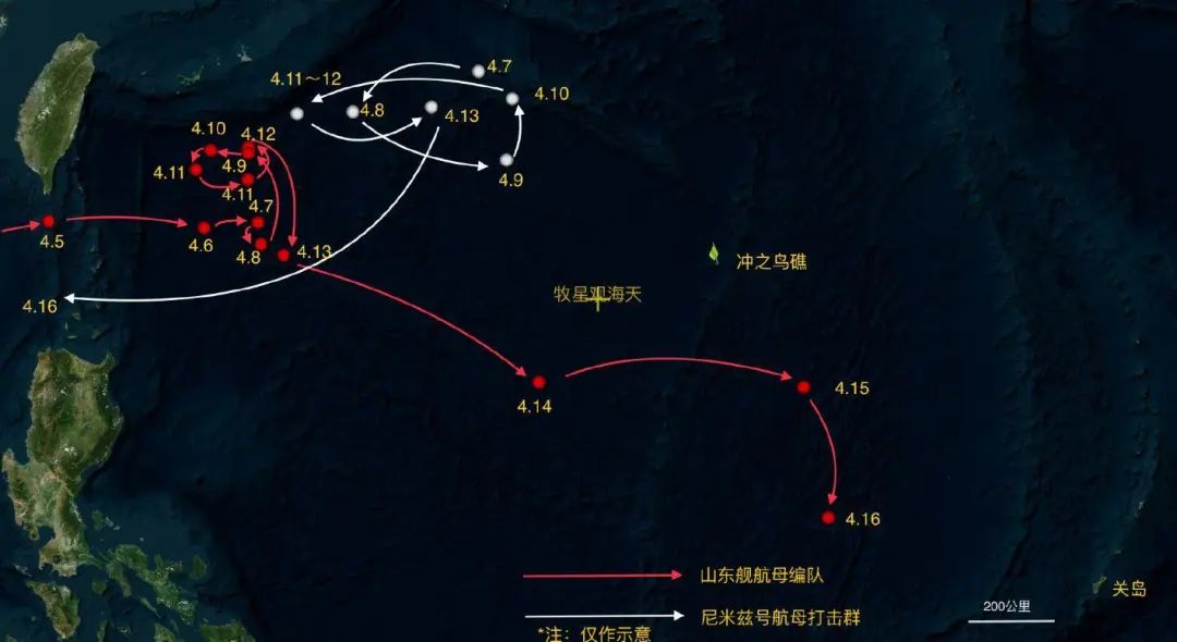 山东舰抵近关岛，美航母前出南海无法回援，呼叫增援航母紧急赶来