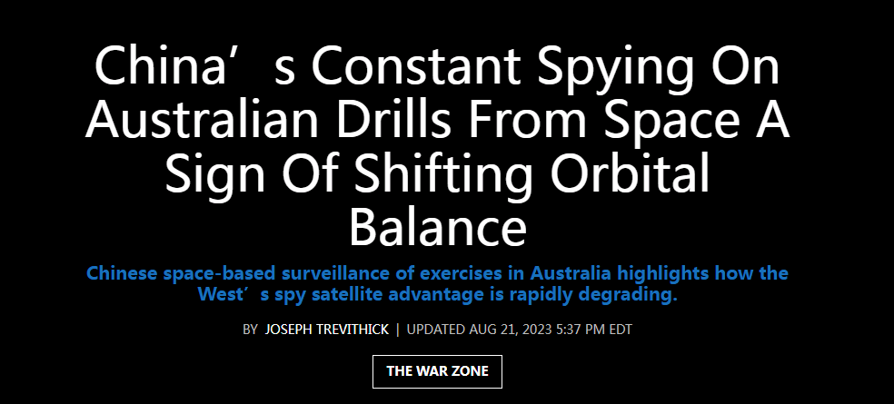 300颗中国卫星监视美澳军演？