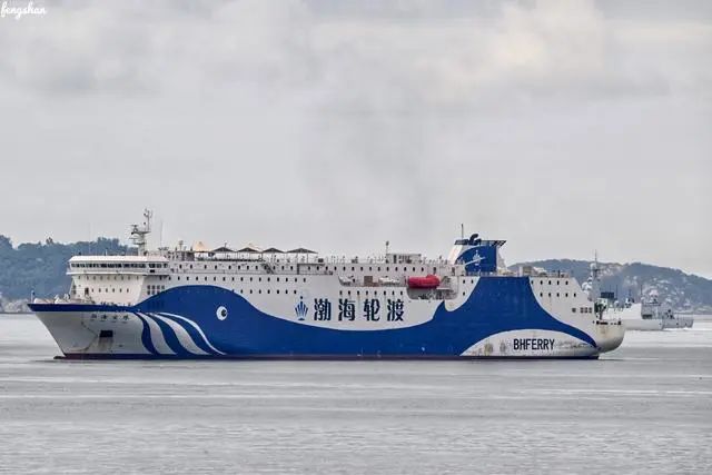 渤海滚装巨轮,南下台湾海峡,解放军派兵护送,信号十分强烈