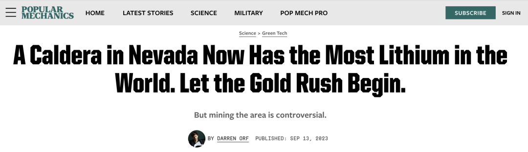 美国发现世界最大锂矿,要抢中国的生意?