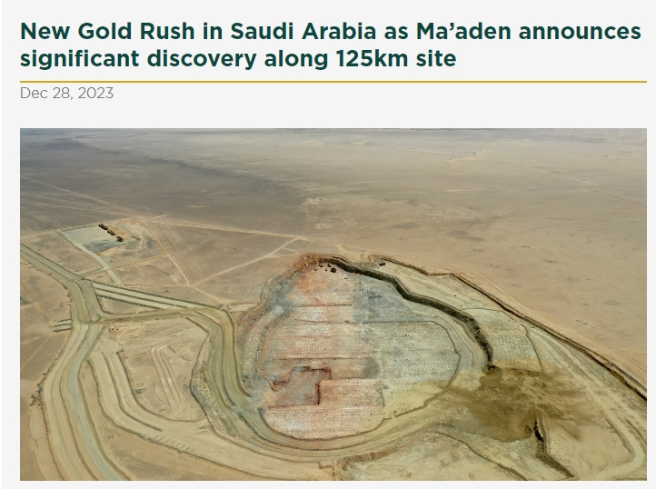 发现潜在大型金矿，预计长达125公里！本就富裕的沙特要“不堪重富”？