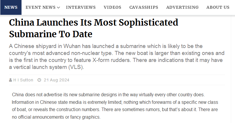 “全球最先进非核潜艇,在中国下水” “全球最先进非核潜艇,在中国下水”