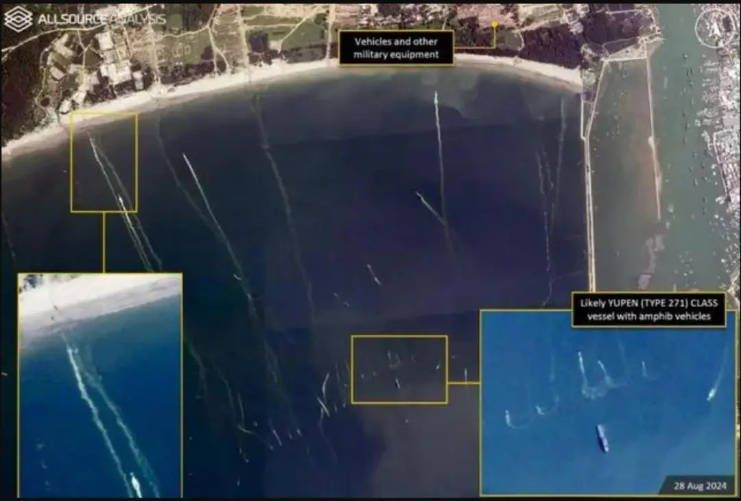 武统预演?卫星拍到震撼一幕,15式轻坦配野马登陆艇,台海变通途 武统预演?卫星拍到震撼一幕,15式轻坦配野马登陆艇,台海变通途