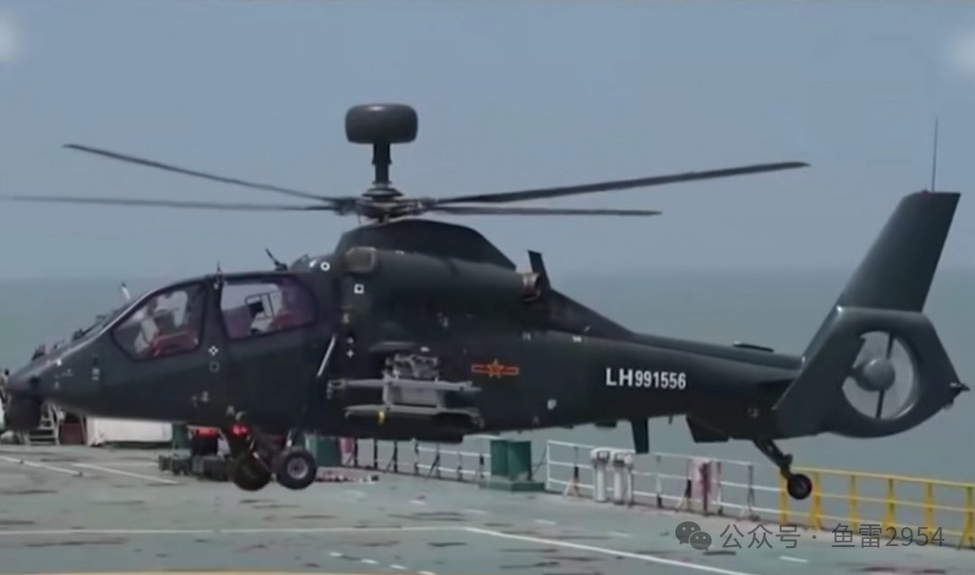 海上中继平台再度现身,一口气八架武直-10同步处于待飞状态 海上中继平台再度现身,一口气八架武直-10同步处于待飞状态