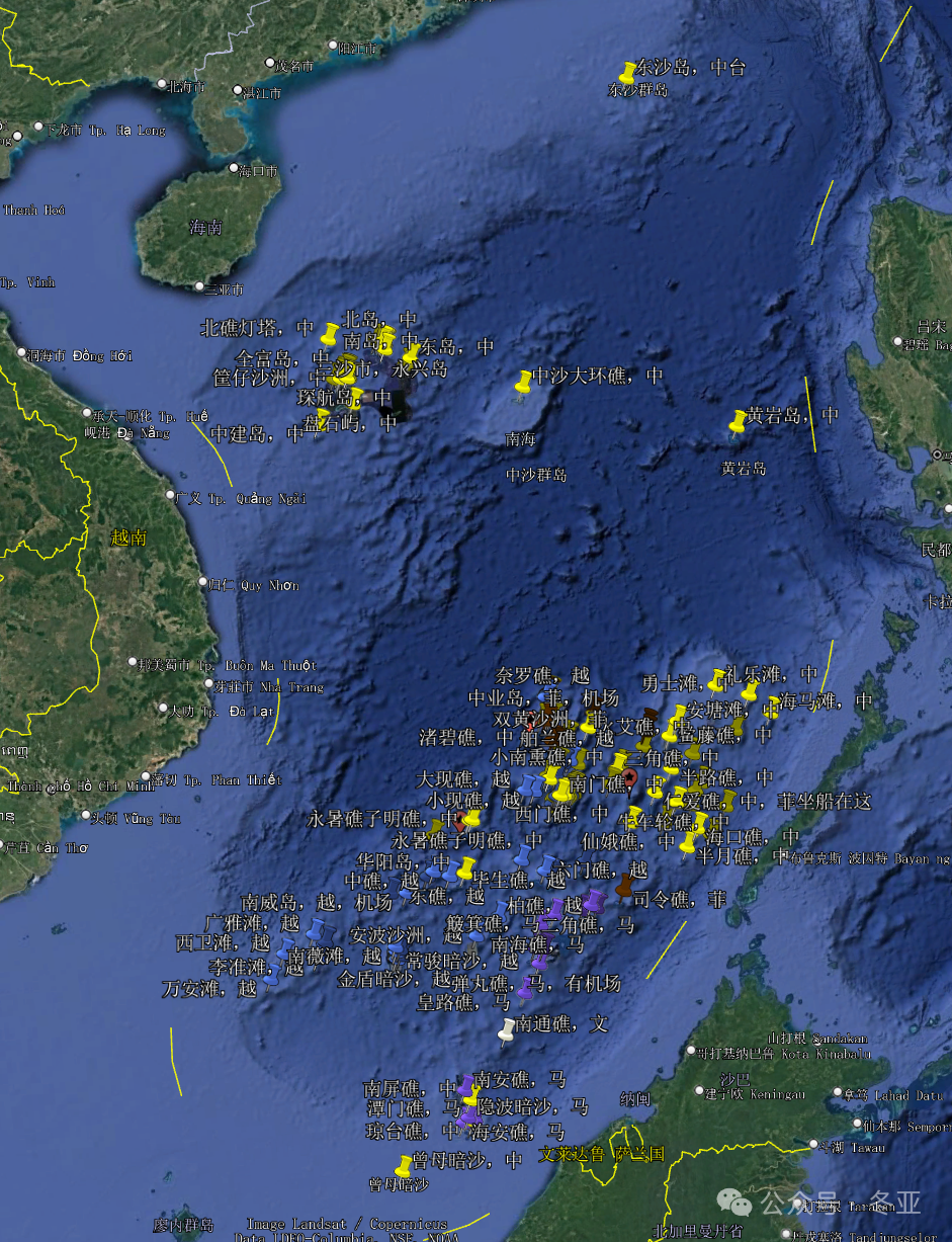 做了份南海岛礁现状图,其实比很多人以为的好不少。 做了份南海岛礁现状图,其实比很多人以为的好不少。