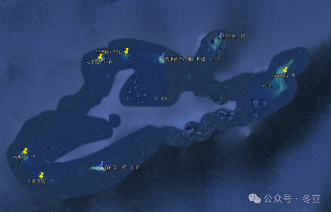 做了份南海岛礁现状图,其实比很多人以为的好不少。 做了份南海岛礁现状图,其实比很多人以为的好不少。