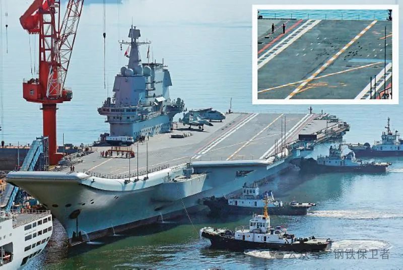 这次真进行舰载机降落测试了!福建舰第五次海试归来!飞行甲板上出现明显轮胎印 这次真进行舰载机降落测试了!福建舰第五次海试归来!飞行甲板上出现明显轮胎印