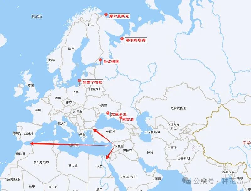 一圈下来,俄罗斯所有贸易港口近乎全部被封冻! 一圈下来,俄罗斯所有贸易港口近乎全部被封冻!