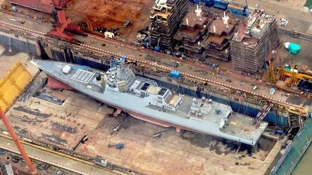 第二批055刚刚下水,057隐身大驱也来了?领先美国整整一个时代 第二批055刚刚下水,057隐身大驱也来了?领先美国整整一个时代