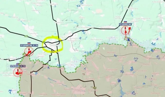 俄军两路夹击红军城,查索夫亚尔大部分陷落! 俄军两路夹击红军城,查索夫亚尔大部分陷落!