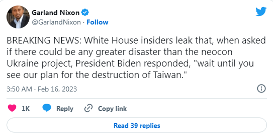 美国有“毁灭台湾计划”？