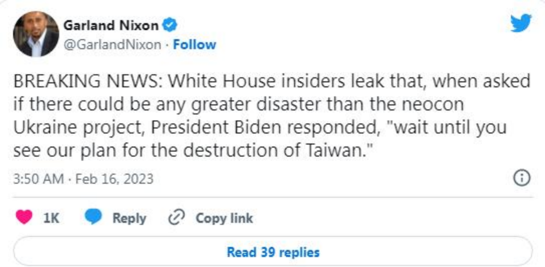 嘉兰·尼克松称拜登有“毁灭台湾”计划，美军竟然想这么干？
