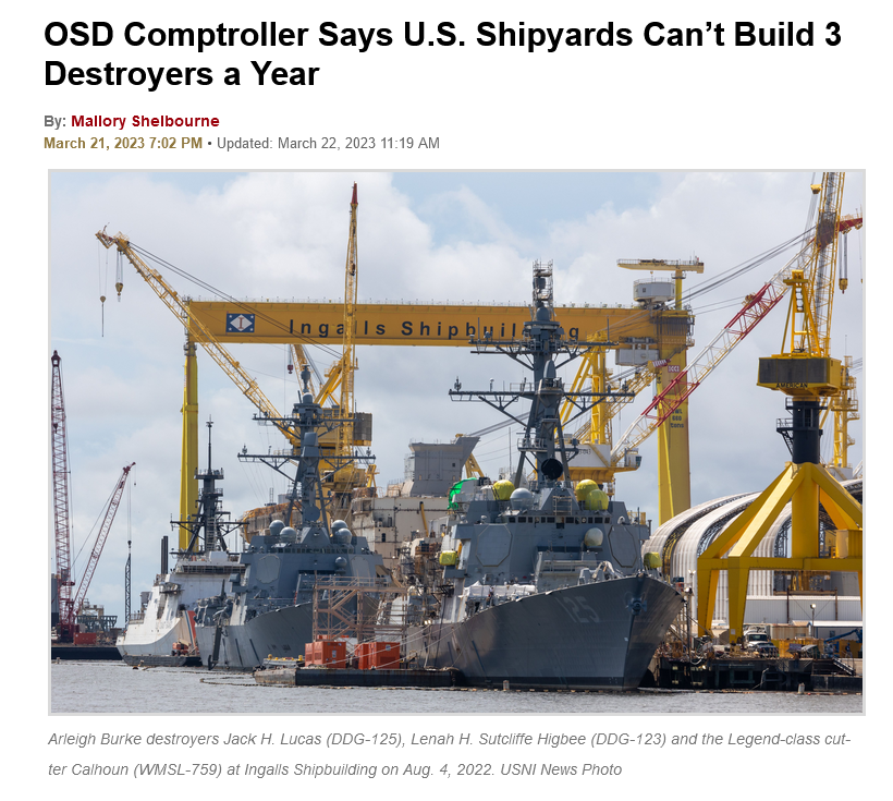 中国海军开启新一轮“下饺子”，美军发现自家造舰计划跟不上