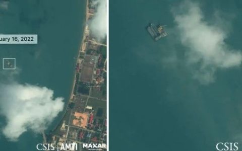 西方卫星过顶南海，发现挖泥船修建新码头，福建舰会在这停泊？