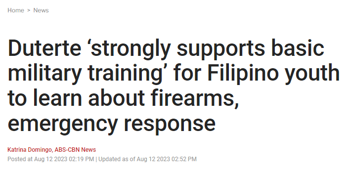老杜呼吁菲律宾年轻人，拿起武器做最坏打算！什么信号？