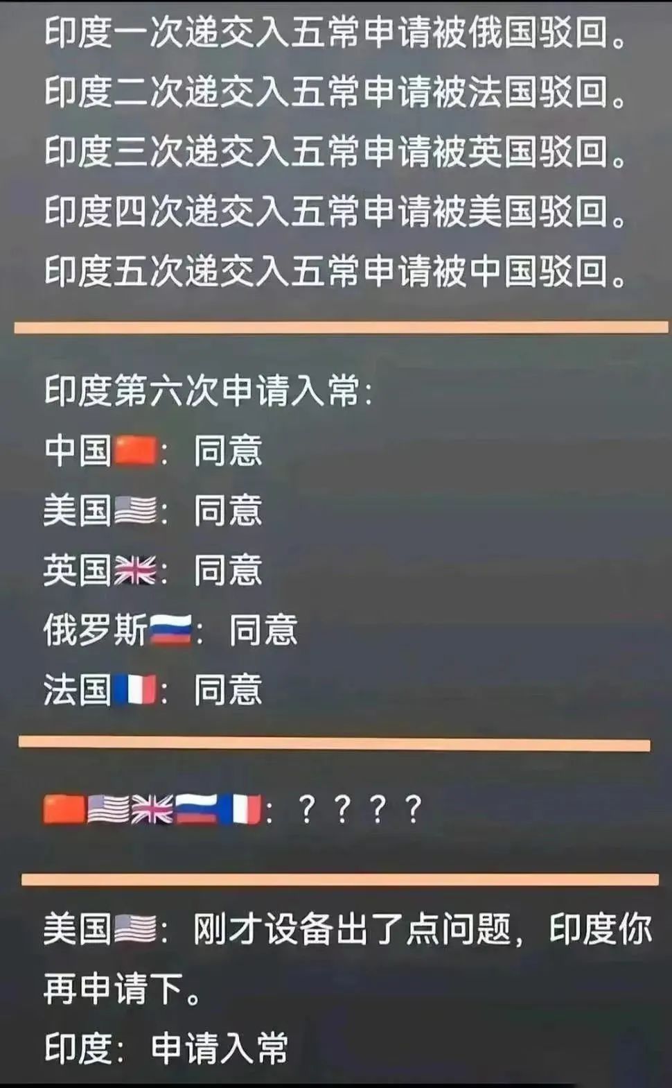 印度凭什么“入常”？只差中国一票了！