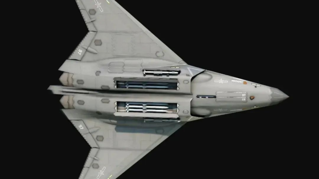 沈飞六代机高清图曝光,确定为肋部进气,侧弹舱很长