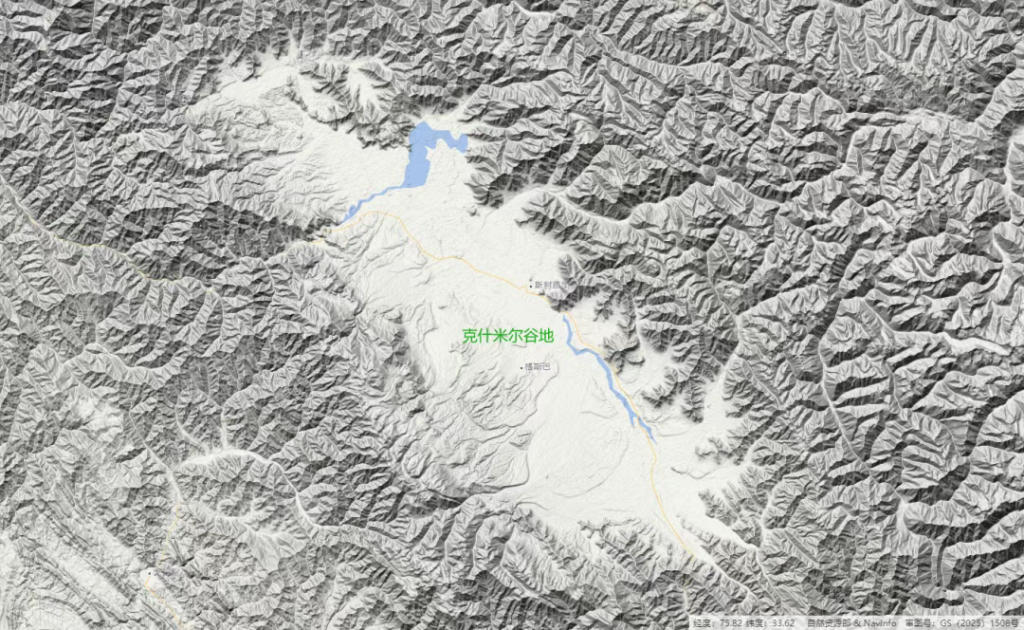 印巴争夺的克什米尔，精华是这个长方形的肥沃盆地