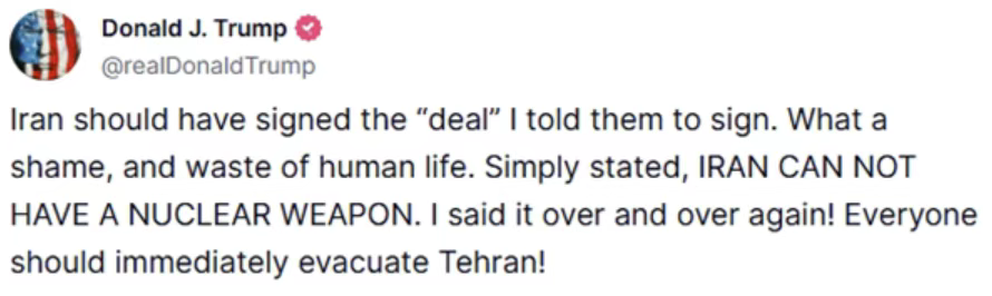 特朗普摊牌了，只给伊朗一个选择：投降！