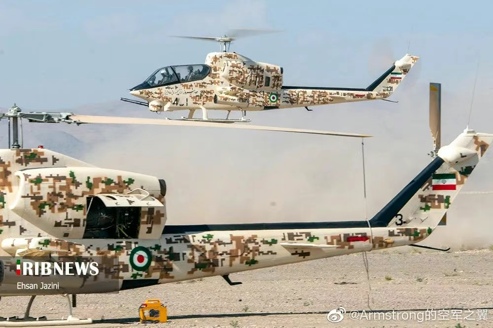 以色列空军摧毁伊朗AH-1直升机,都是巴列维王朝的遗物还经过升级