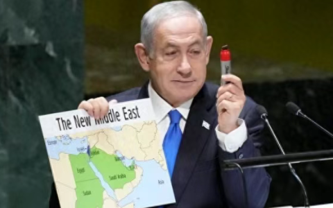 内塔尼亚胡地图开疆，中东炸锅！以色列内部大佬：别疯了，快没子弹了！“大以色列”扩张计划，能成功吗？