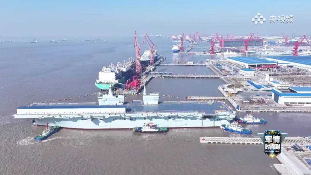 下水不到9个月就试航?076型“四川”舰舾装进度惊人,一年建造20艘不成问题?