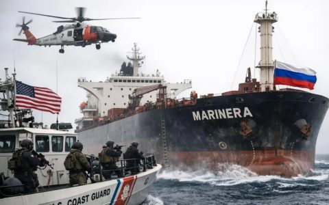 美军特种部队公海登船扣押俄罗斯油轮，中国集装箱武装船早有准备？