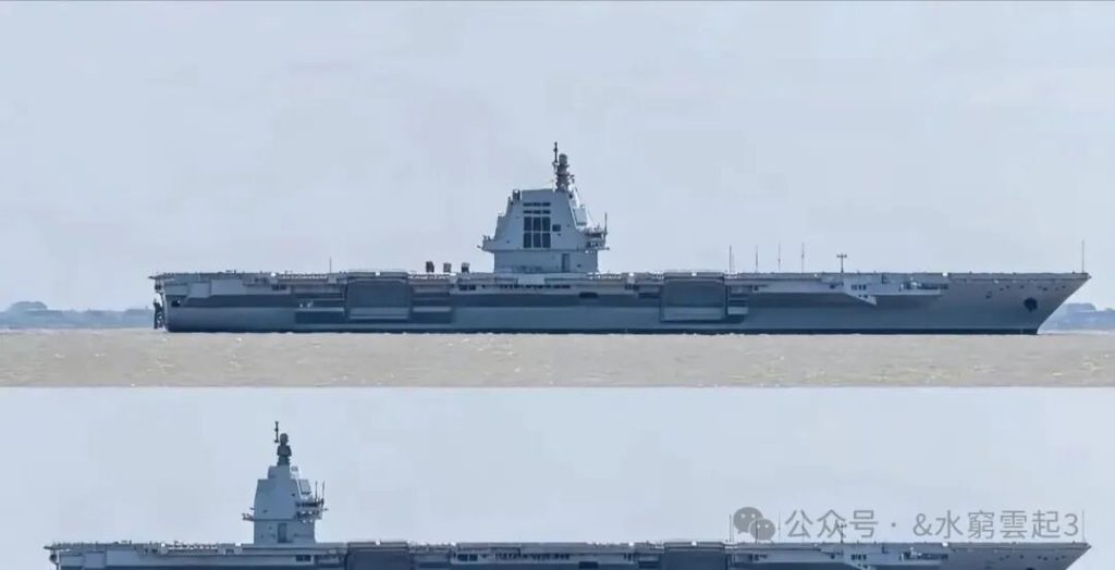 004型航母侧面图曝光核动力与舰岛巨变的深意远远超出想象