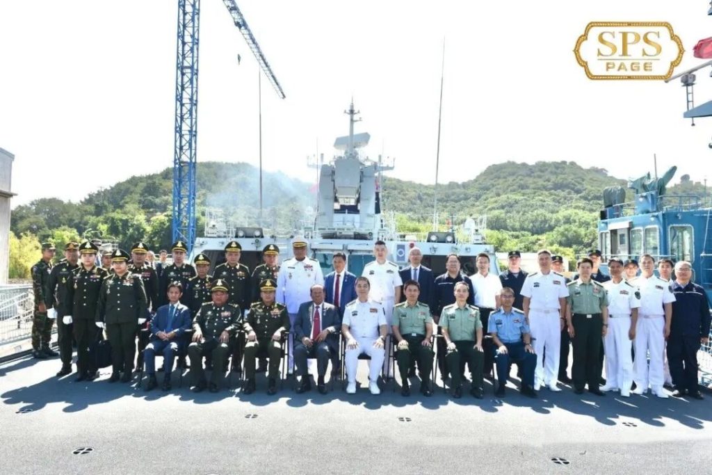 首艘援助柬埔寨的056C护卫舰已抵达云壤海军基地，性能对标泰国他钦河级