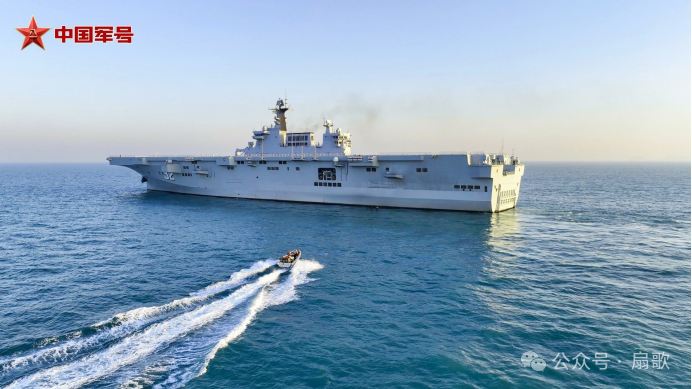 外媒报道:054B三号舰在建,疑似第二批075模块出现,据说2+2!