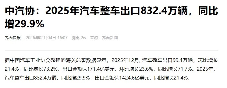 中国汽车出口,不许打价格战了!
